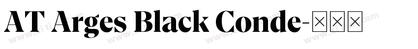 AT Arges Black Conde字体转换